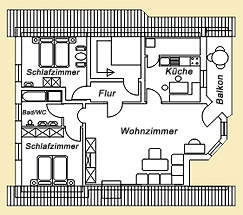 Grundriss Ferienwohnung